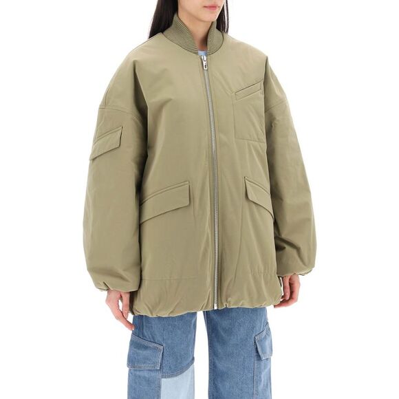 GANNI Oversized Midi Bomber Jacket - Picture 2 of 4